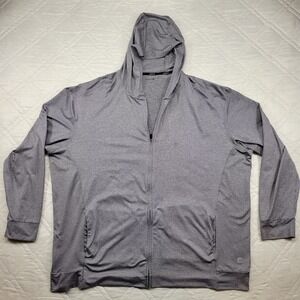 solaris gray full zip exercise hoodie size 3XT